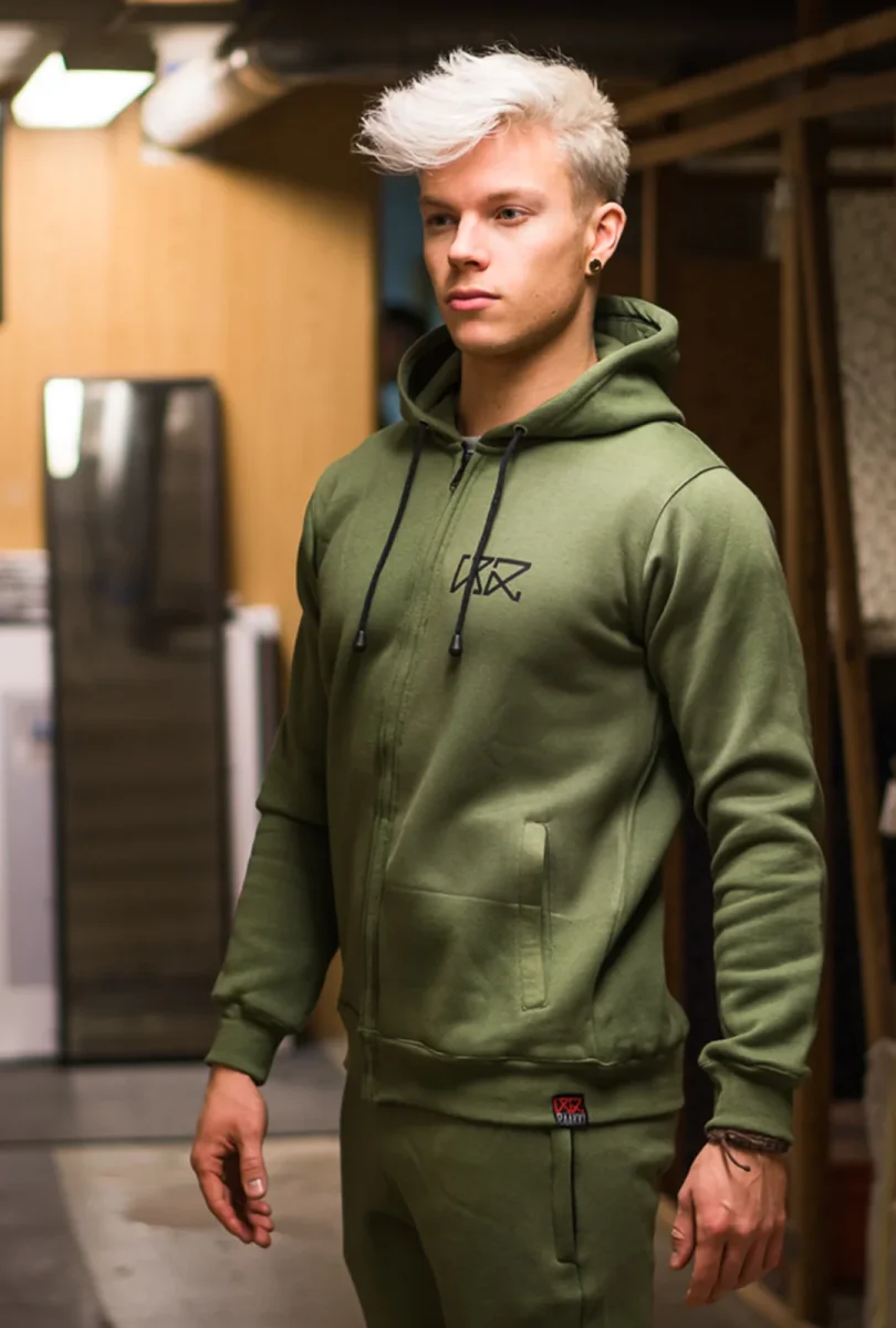 RÄÄKKI 187 Hoodie - Army Green (Men) - Image 3