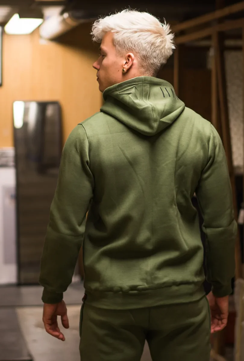 RÄÄKKI 187 Hoodie - Army Green (Men) - Image 7