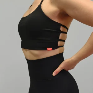 ALWS Essential Cross-strap Halterneck toppi - Musta