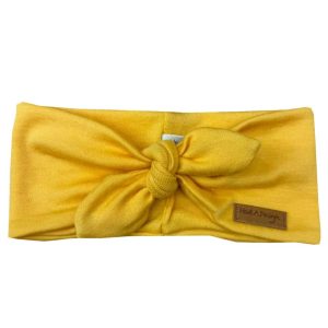Merino head wrap, honey yellow