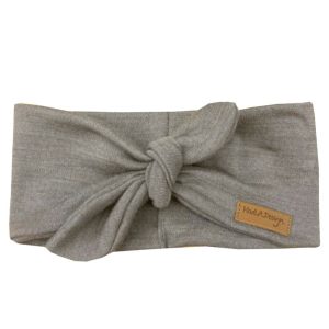 Merino head wrap, melange beige