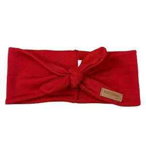 Merino head wrap, red