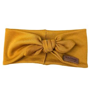 Merino head wrap, mustard coloured