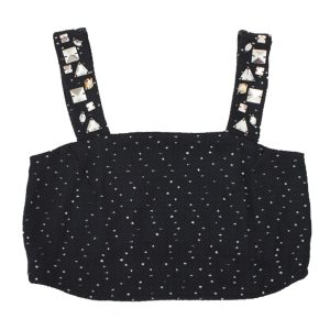 Wool top with Swarovski diamonds