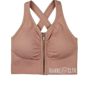 RÄÄKKI Sport Zip Top - Nude